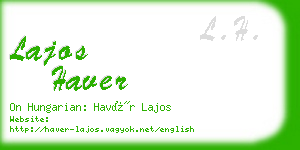 lajos haver business card